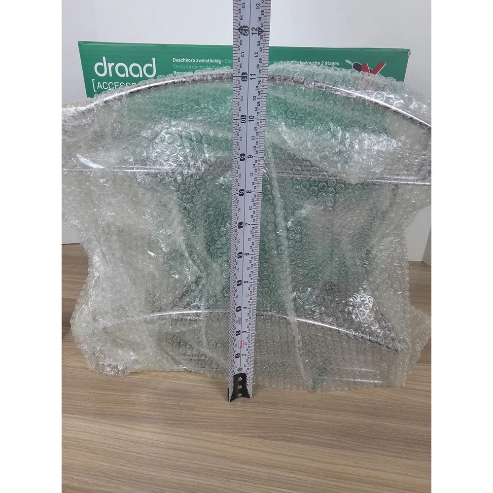 Draad Accessories No Drill Shower Shelves Chrome Plated Brass Two 2 Shelf